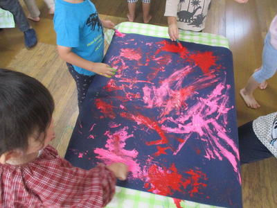 8月のひまわり組（2歳児）